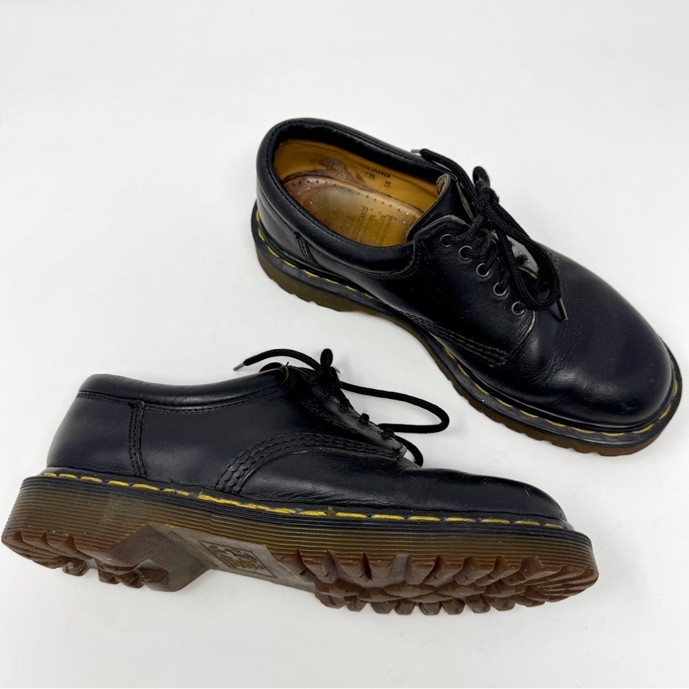 Dr. Martens Chunky Black Leather Chukka Ankle Shoes